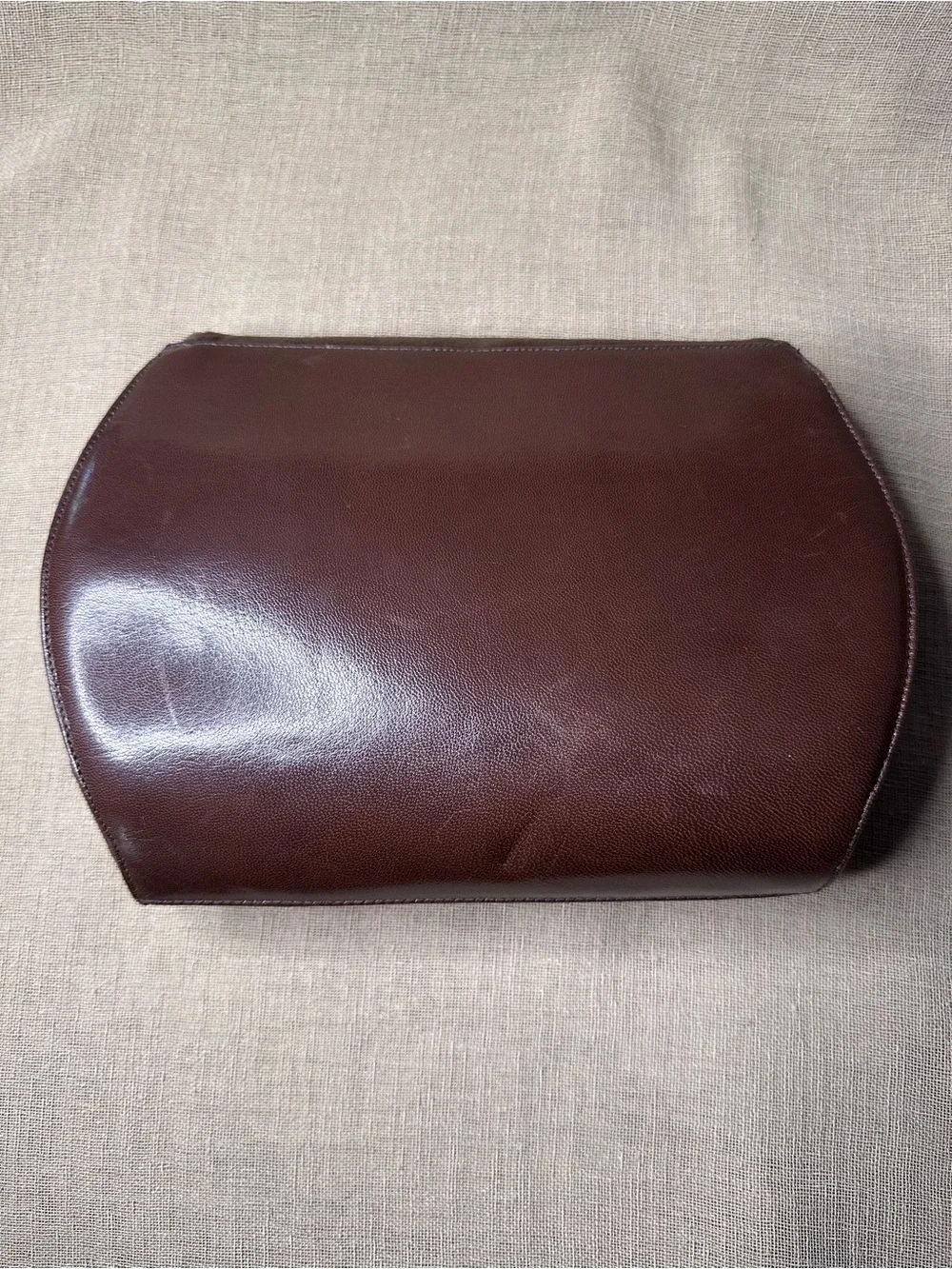 Frenchy of California Brown Suede Leather Retro Clutch